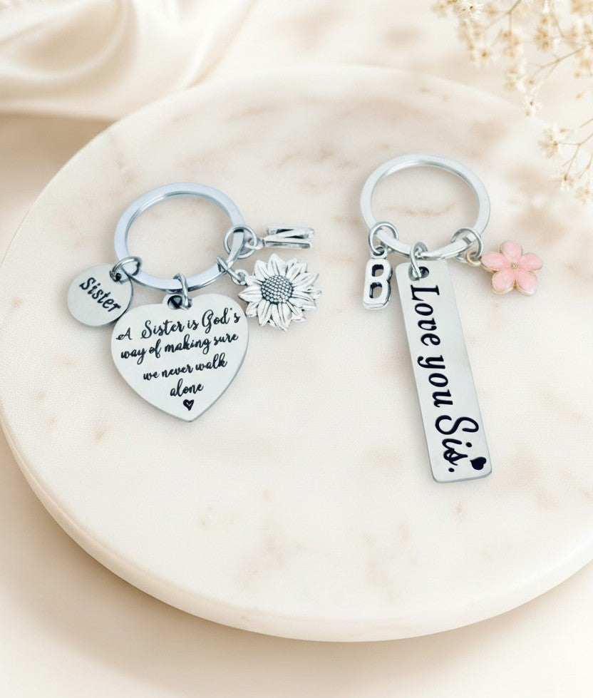 Personalized Sister Keychain