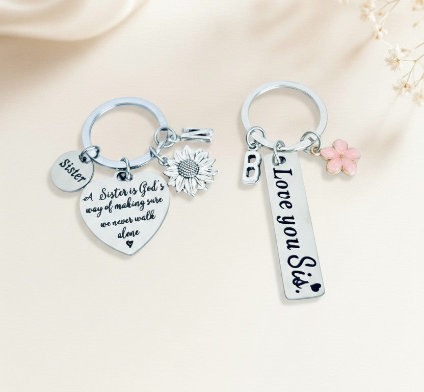 Personalized Sister Keychain