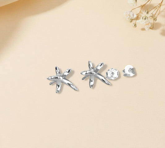 Sterling Silver Starfish Stud Earrings