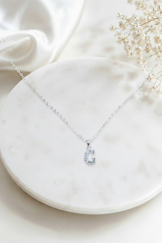 Personalized Sterling Silver Initial Necklace