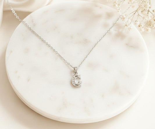 Personalized Sterling Silver Initial Necklace