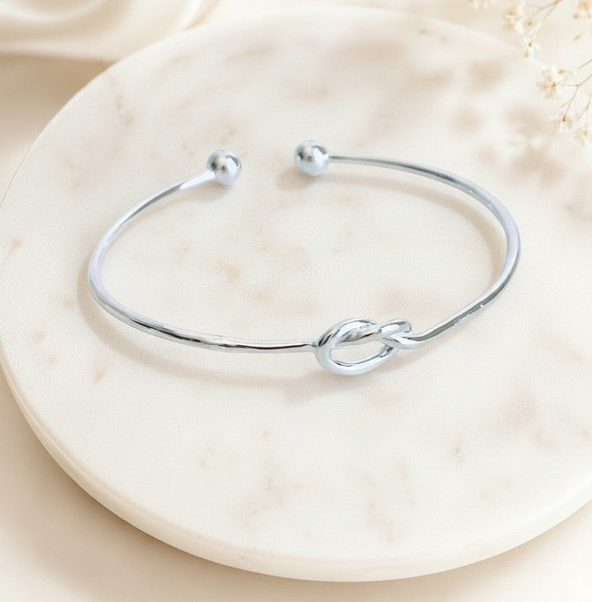 Sterling Silver Knot Bangle Bracelet