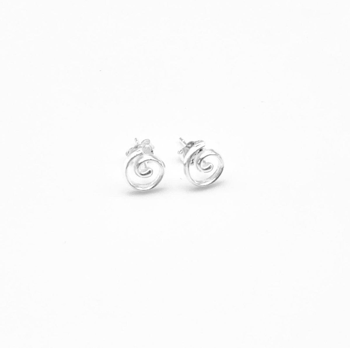 Sterling Silver Swirl Stud Earrings