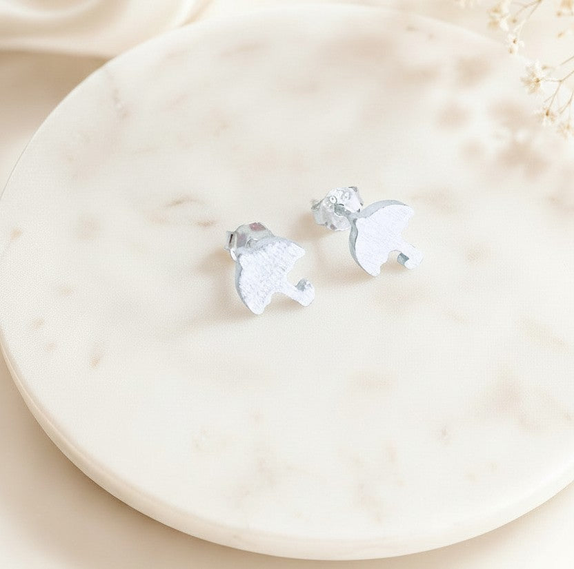 Sterling Silver Small Umbrella Stud Earrings