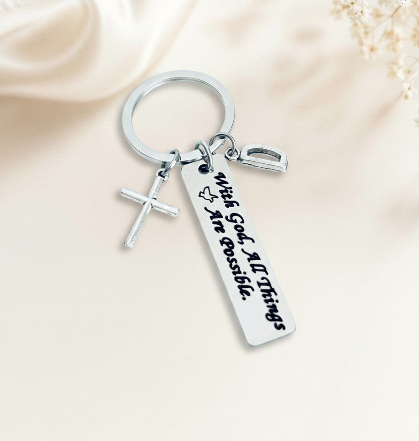 Personalized Religious Keychain • Faith Gift