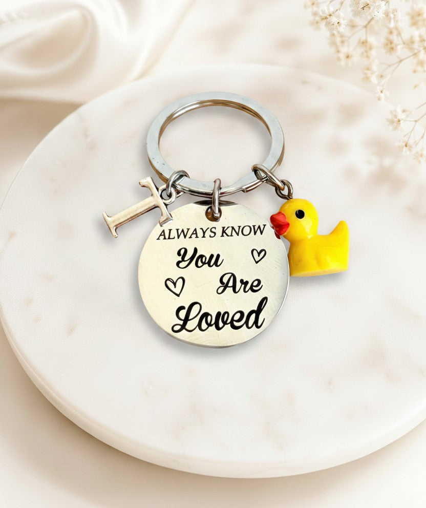 Personalized "Always Know You are Loved" Keychain