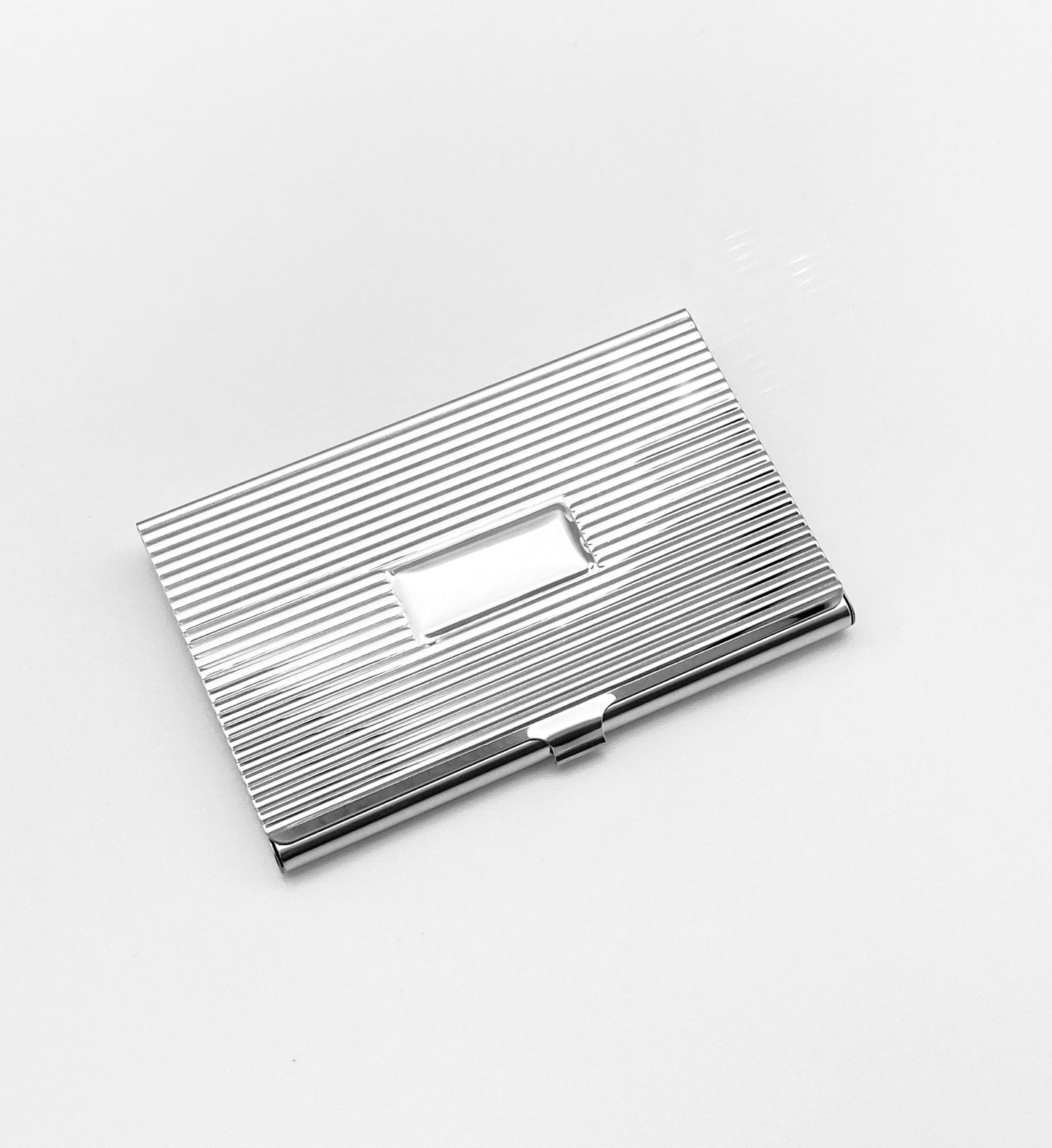 Personalized Business Card Holder • Personalized Engraved Metal Card Case with Custom Letter
