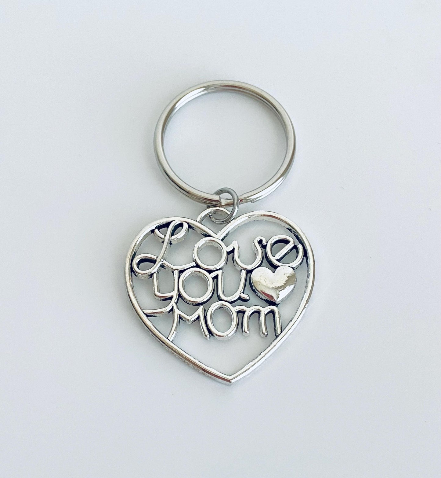 Love You Mom Key Chain • Sentimental Gift for Mom, Mother Appreciation Keychain