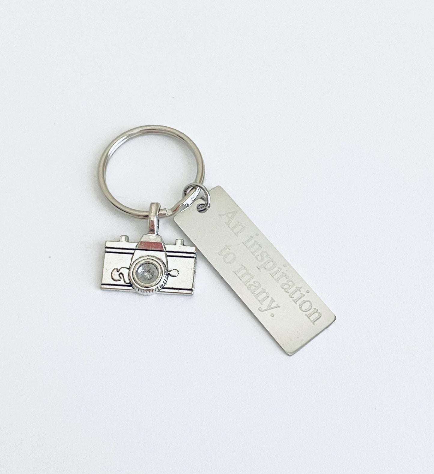 Personalized Camera Keychain • Engraved Name Key Chain • Gift for Photographer