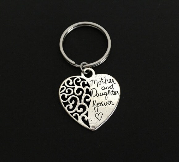 Mom Daughter Key Chain • Family Gift