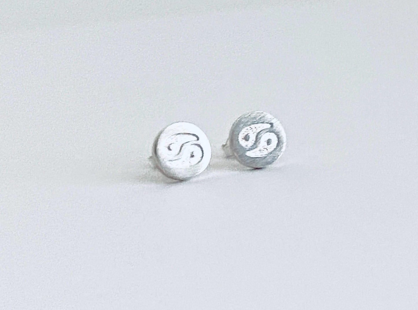 Sterling Silver Horoscope Sign Stud Earrings  • 925 Zodiac Symbol Studs