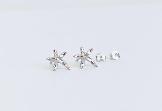 Sterling Silver Starfish Stud Earrings • Ocean Inspired Beach Jewelry