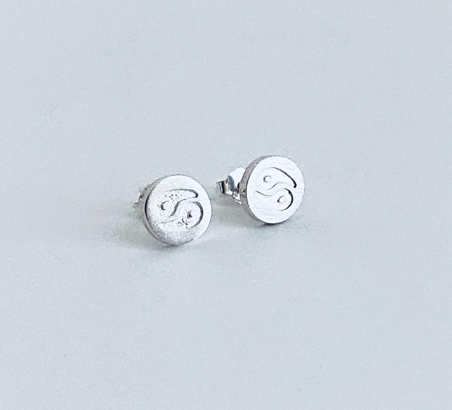 Sterling Silver Horoscope Sign Stud Earrings  • 925 Zodiac Symbol Studs