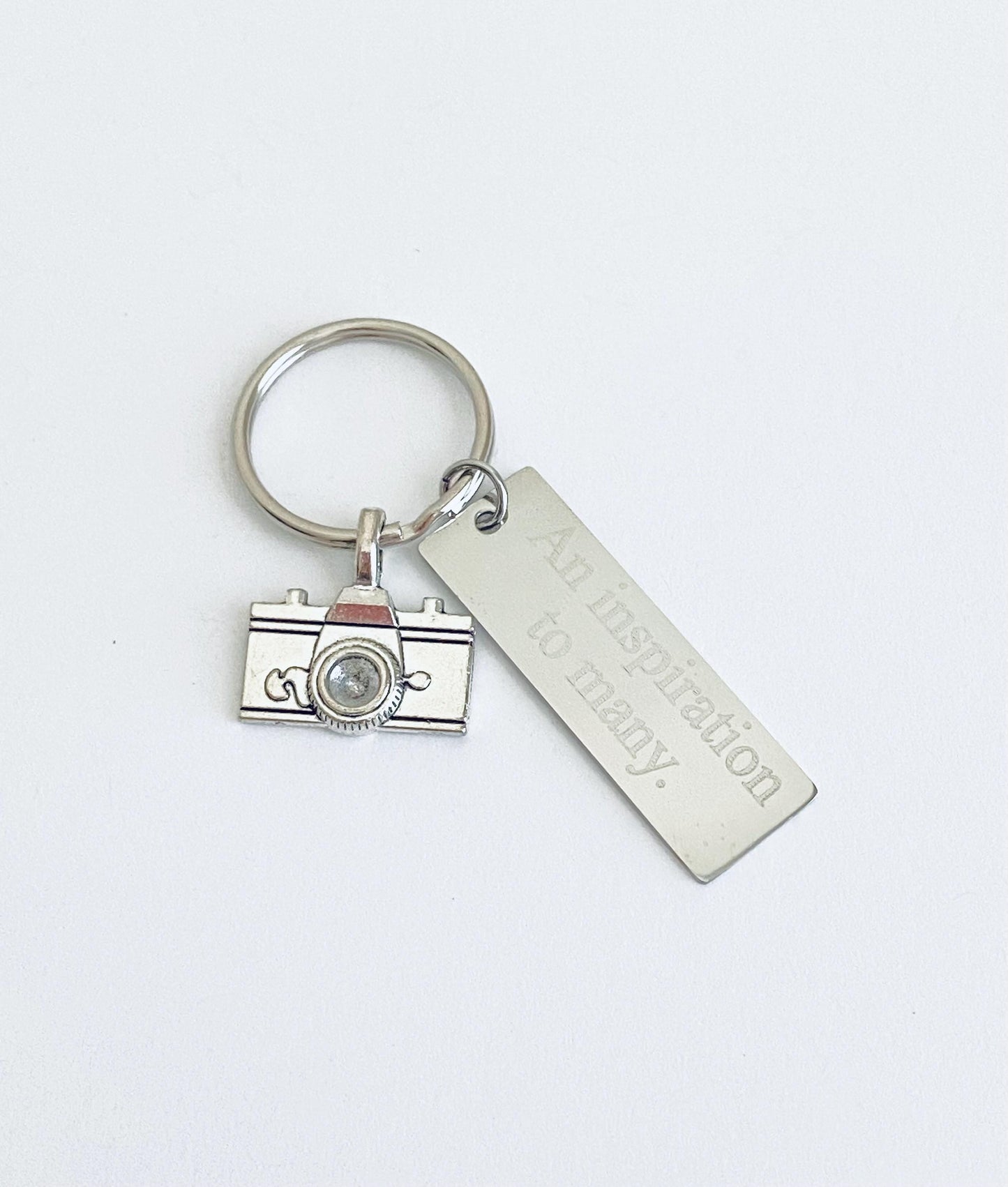 Personalized Camera Keychain • Engraved Name Key Chain • Gift for Photographer