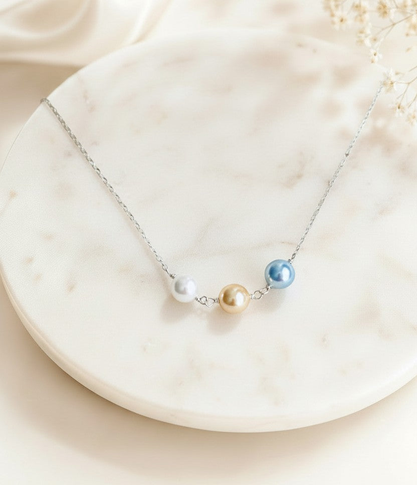 Personalized Birthstone Necklace • Sterling Silver & Gold Filled