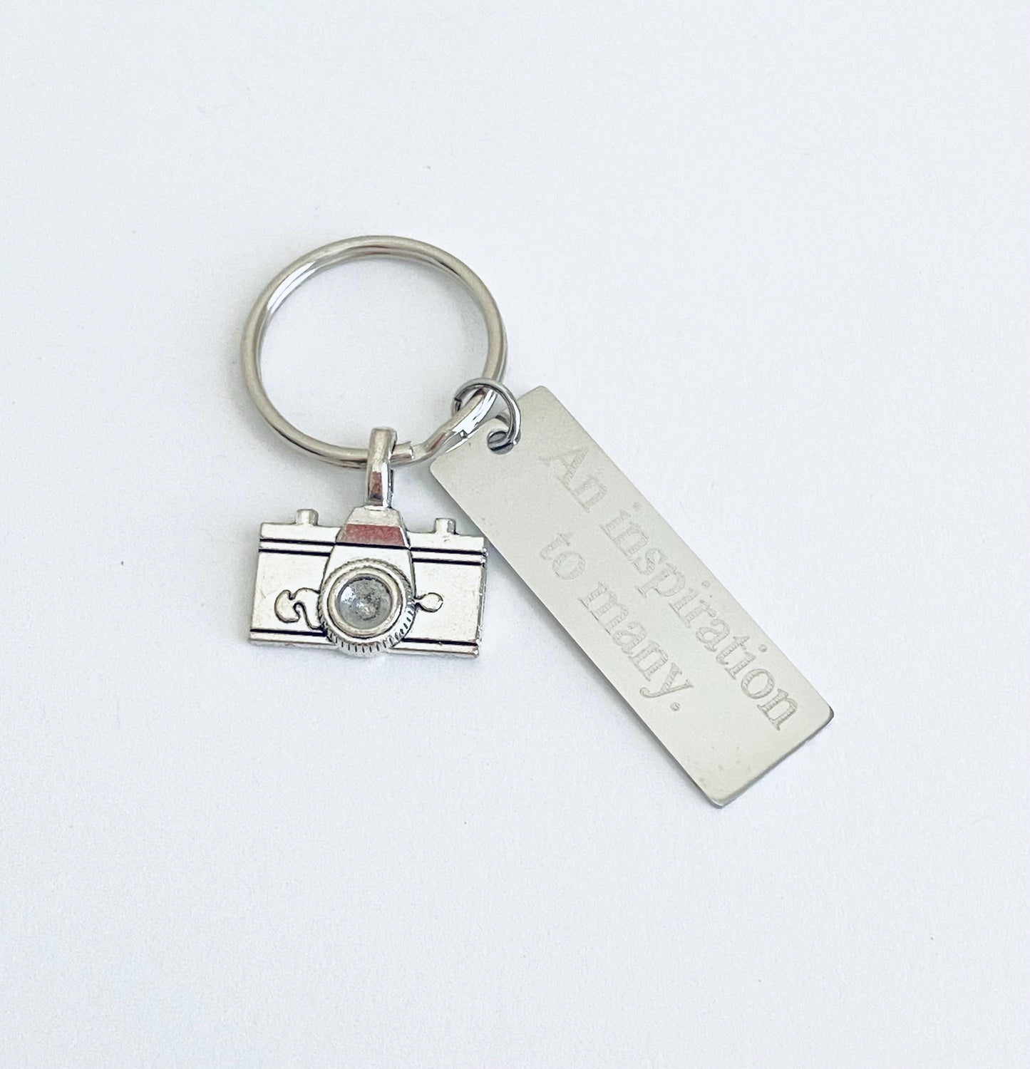 Personalized Camera Keychain • Engraved Name Key Chain • Gift for Photographer