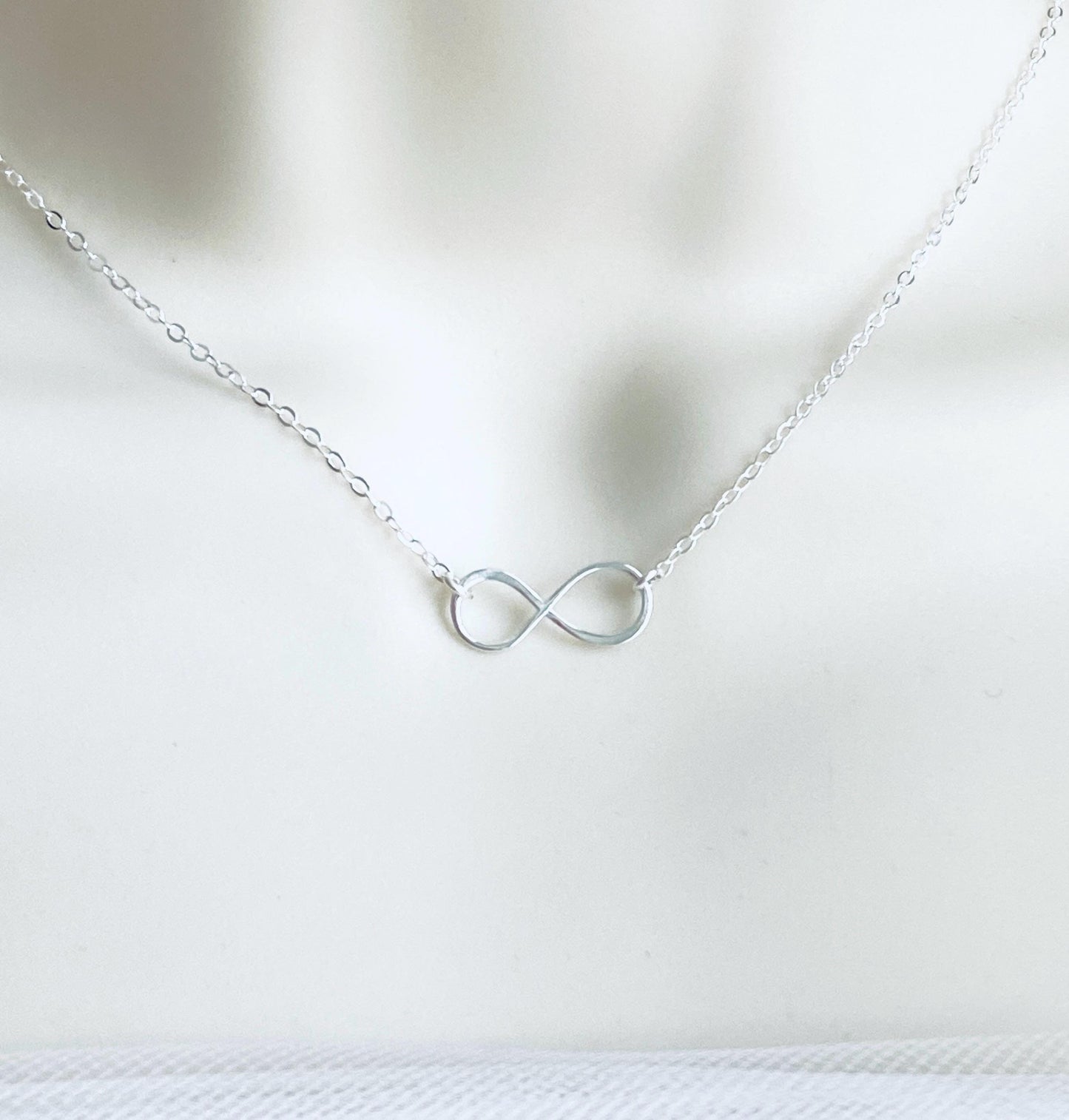 Sterling Silver Infinity Necklace • 925 Silver Symbol of Love Pendant