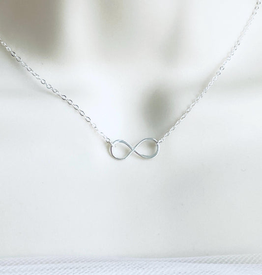 Sterling Silver Infinity Necklace • 925 Silver Symbol of Love Pendant