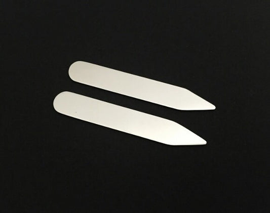 Personalized Stainless Steel Collar Stays • Custom Engraved Metal Shirt Stays for Men, Wedding & Groomsmen Gift