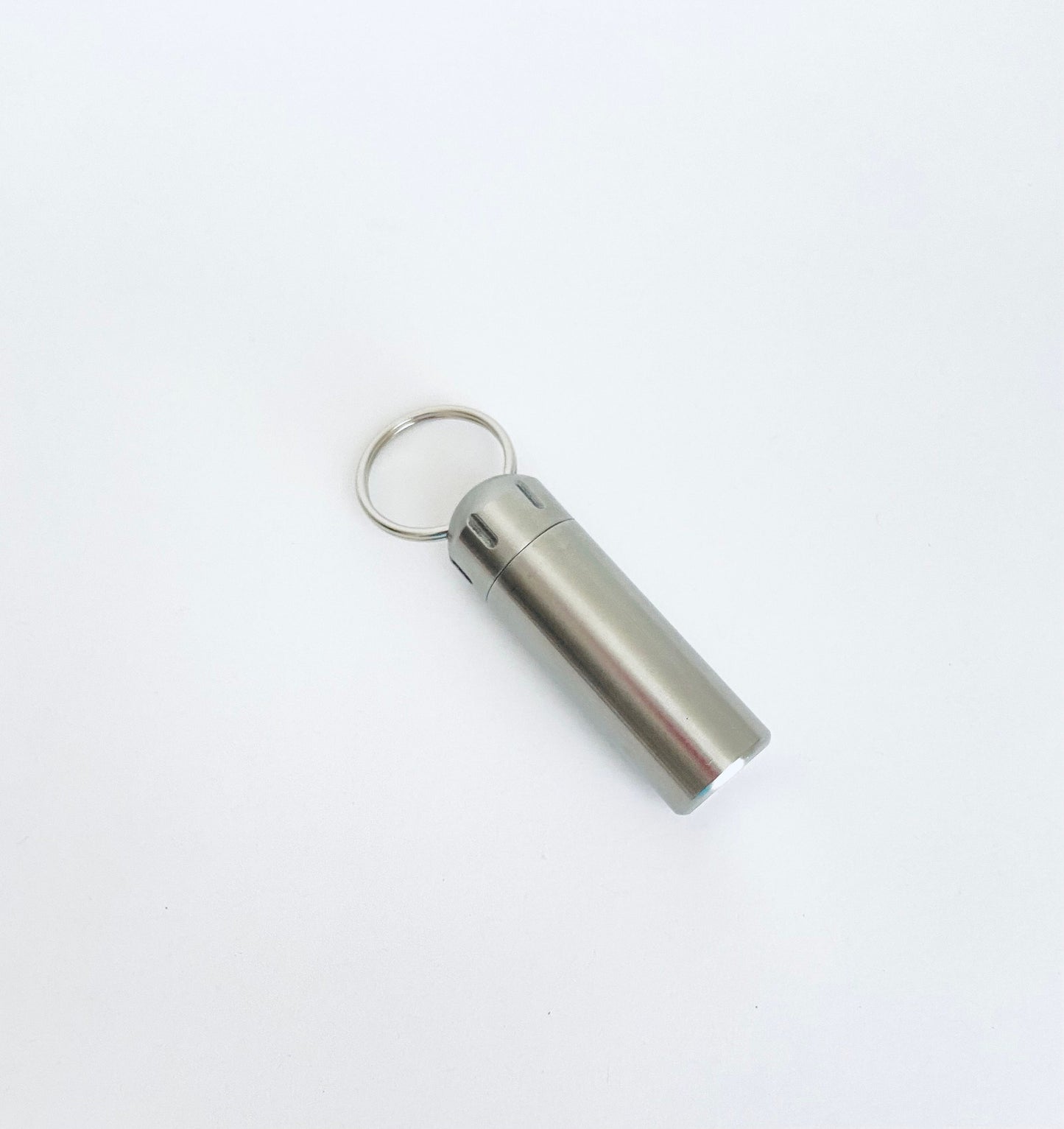 Personalized Stainless Steel Large Pill Holder Keychain