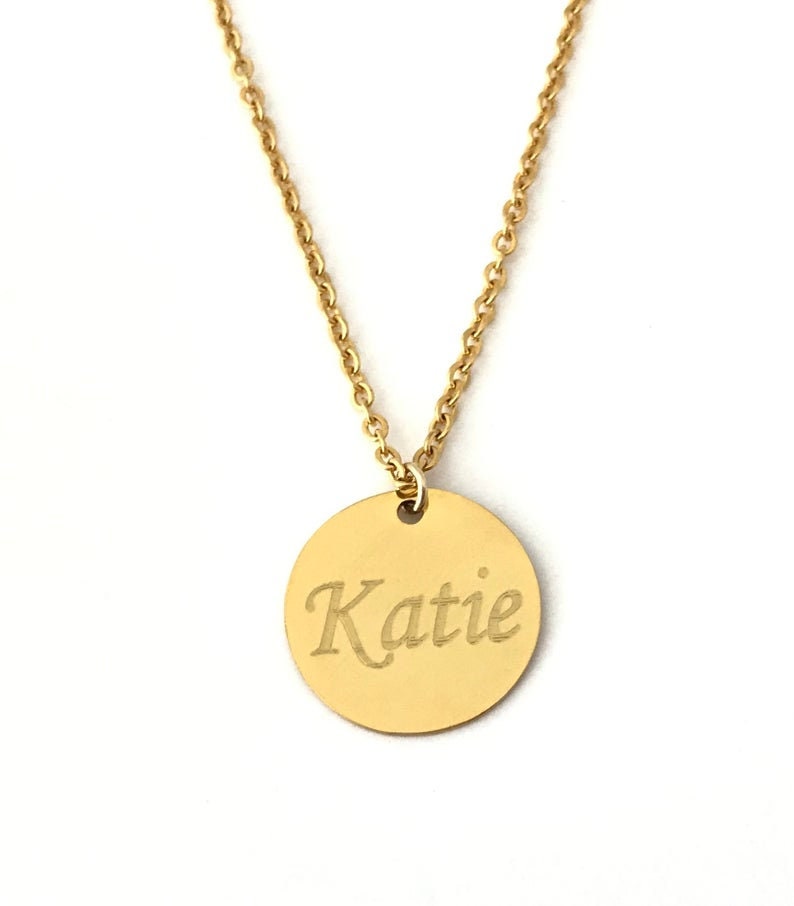 Personalized Stainless Steel Name Necklace • Custom Name Necklace in Stainless Steel, Gold or Rose Gold