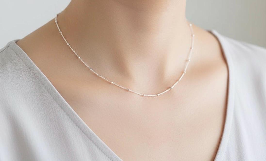 Satellite Chain Necklace • Sterling Silver, Gold Filled or Rose Gold Filled