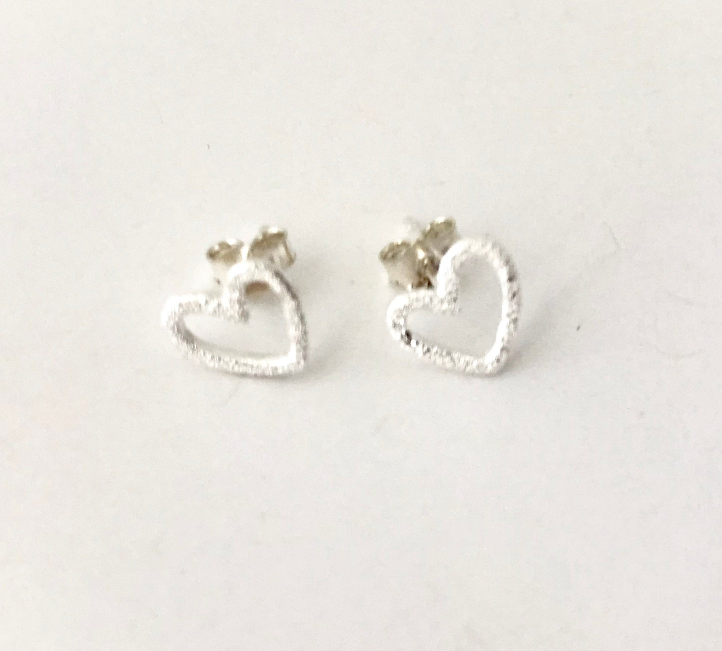 Sterling Silver Heart Stud Earrings • Classic Heart Shape Earrings