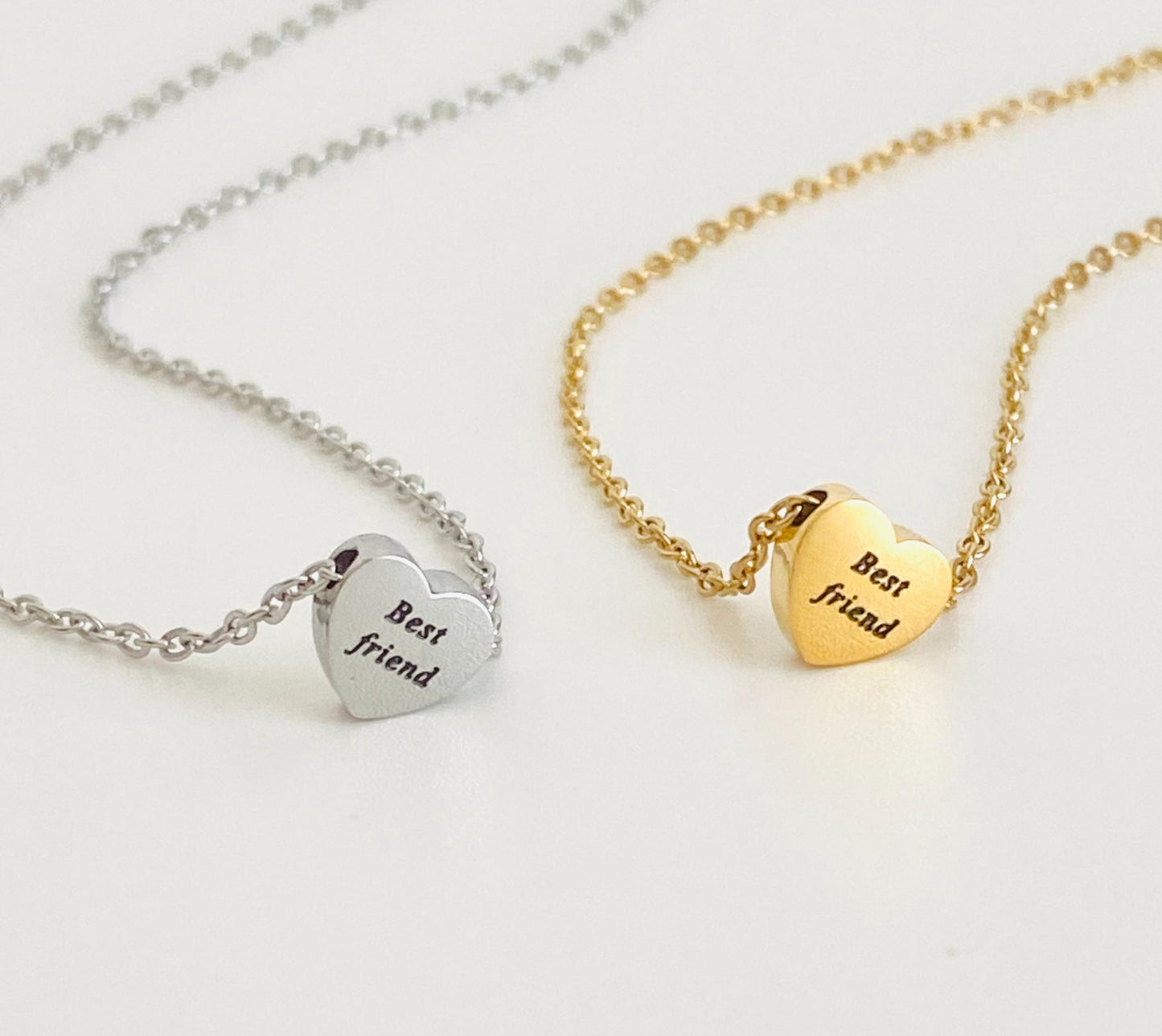 Personalized Small Heart Necklace • Gift for Wife. Sisters. Best Friends