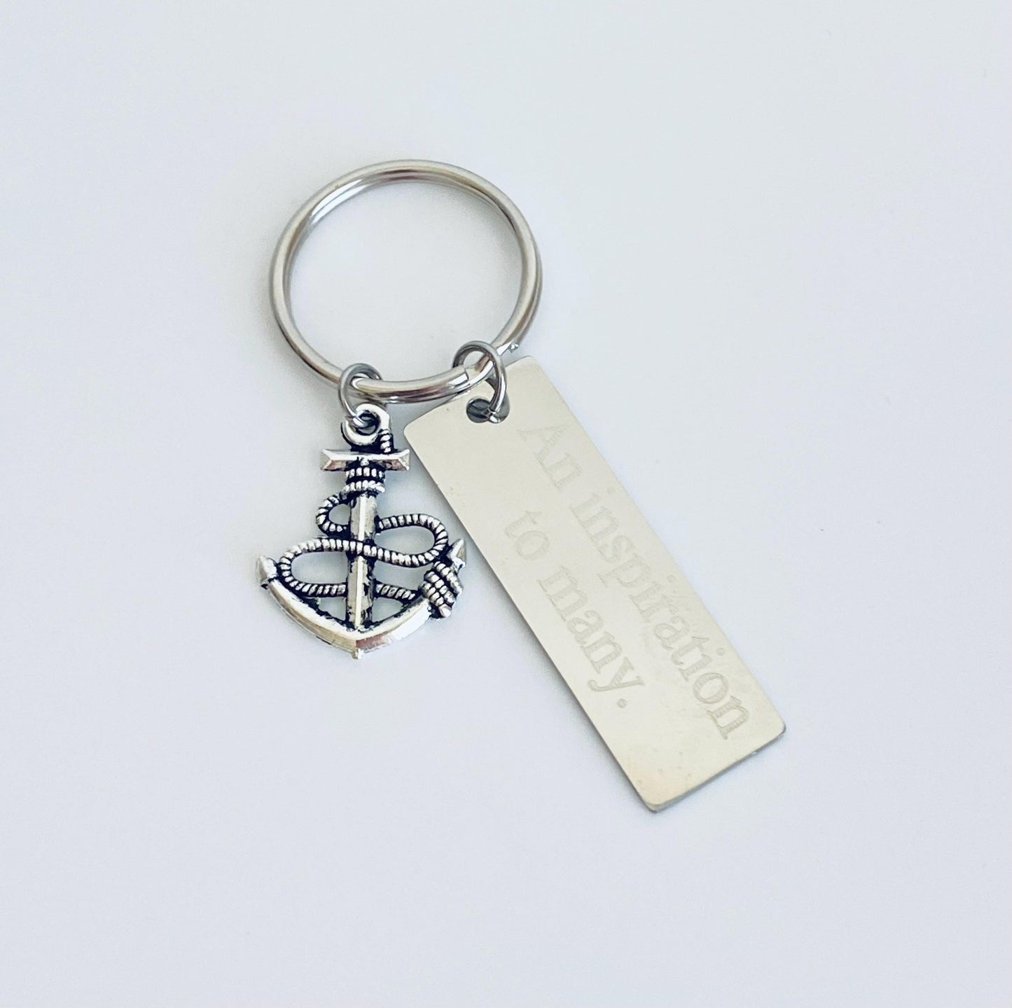 Personalize Anchor Key Chain • Custom Engraved Keychain, Nautical Gift