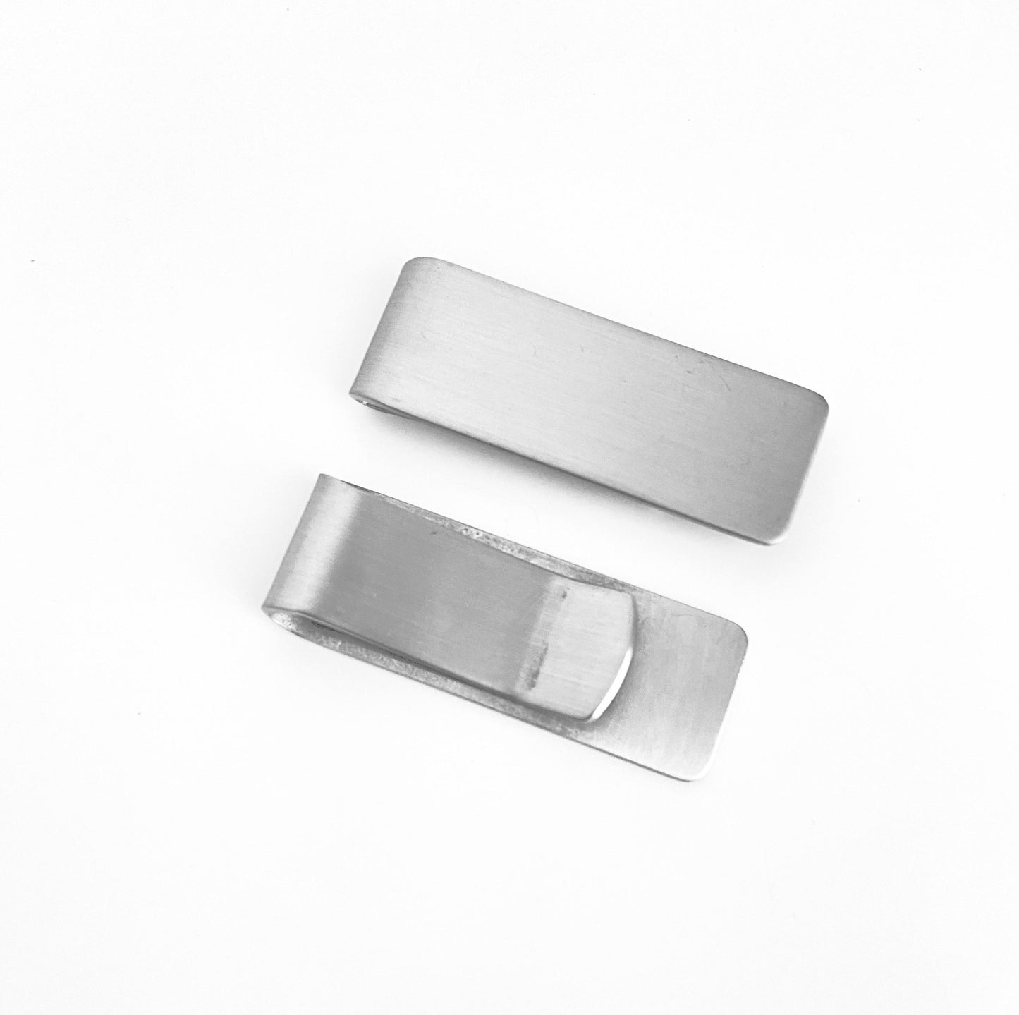 Personalized Stainless Steel Money Clip • Custom Engraved Slim Metal Cash Holder for Men Gift