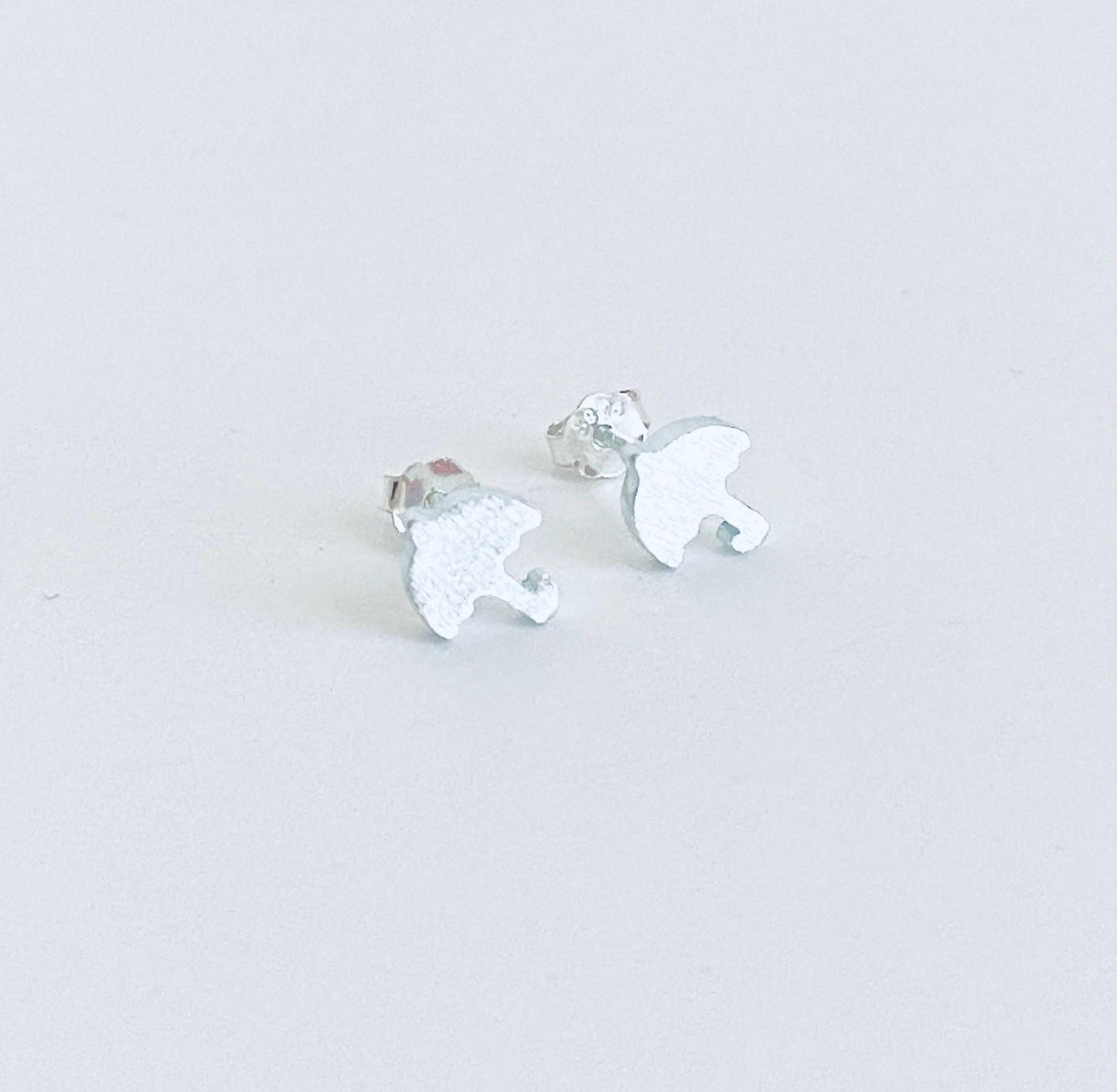 Small Sterling Silver Umbrella Stud Earrings • Cute Mini Umbrella Earrings