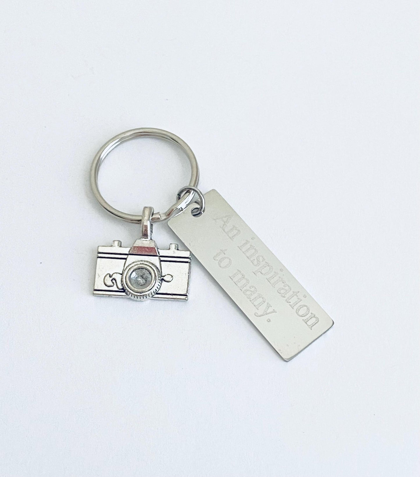 Personalized Camera Keychain • Engraved Name Key Chain • Gift for Photographer