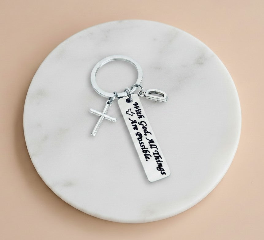Personalized Religious Keychain • Faith Gift