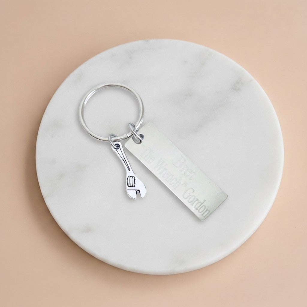 Personalized Wrench Keychain
