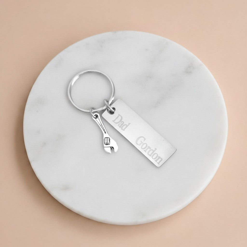 Personalized Wrench Keychain